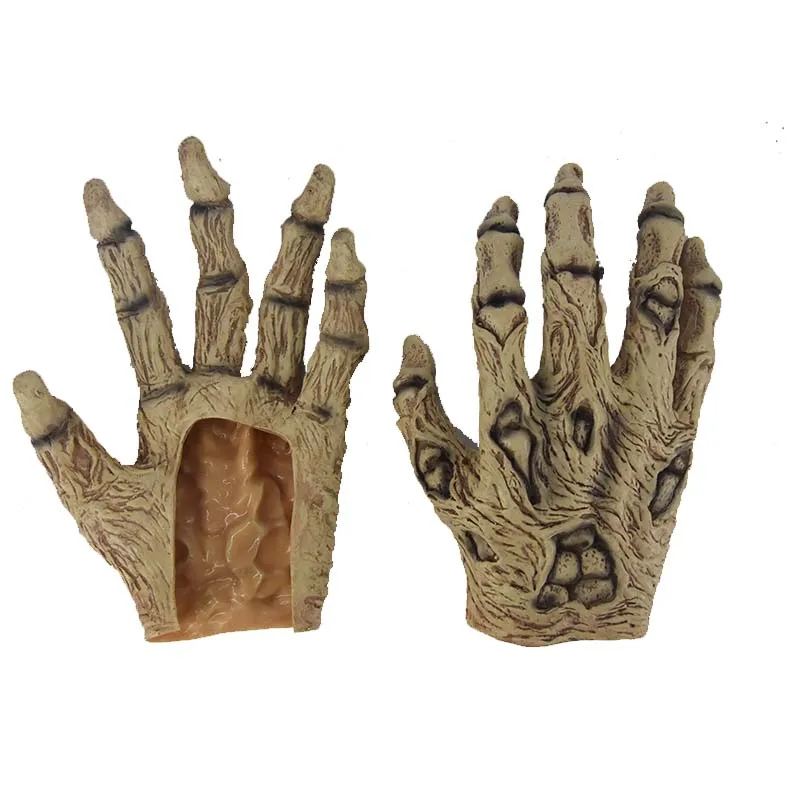 Unisex Halloween Beast Gloves Spooky Skull Claw Design Adult Costumes Set with Party Masks