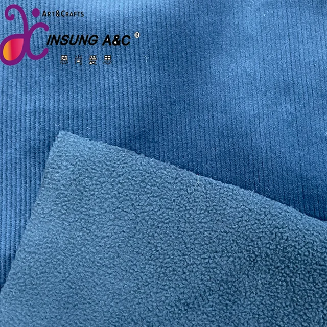 Hot Sale Burnout 4D Corduroy Fabric With Polar Fleece Fabric For Jacket Pants Garments
