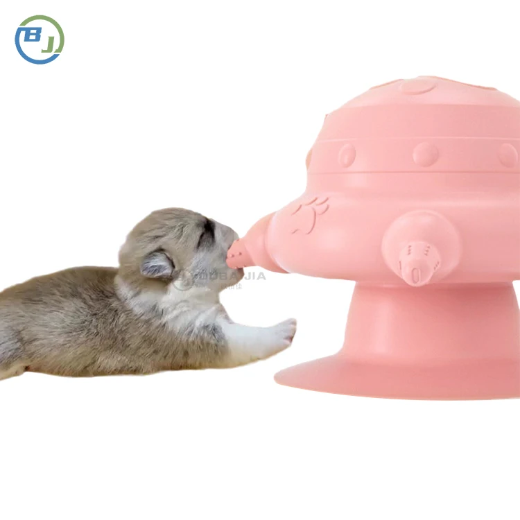 OBJ can customize baby pet feeder Dog dog kitten food silicone breast milk pacifier Pet feeding with suction cup