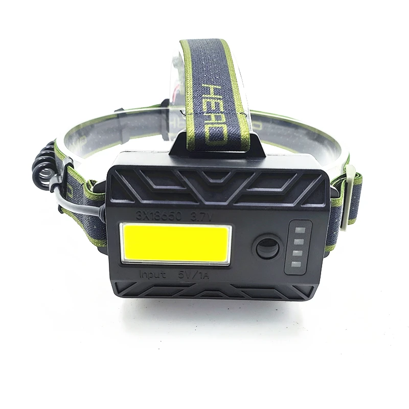 LED Headlamp Sensor, White Laser High Lumen Head Flashlight Rechargeable 7 Modes Waterproof Adjustable for Emergencies Outdoors