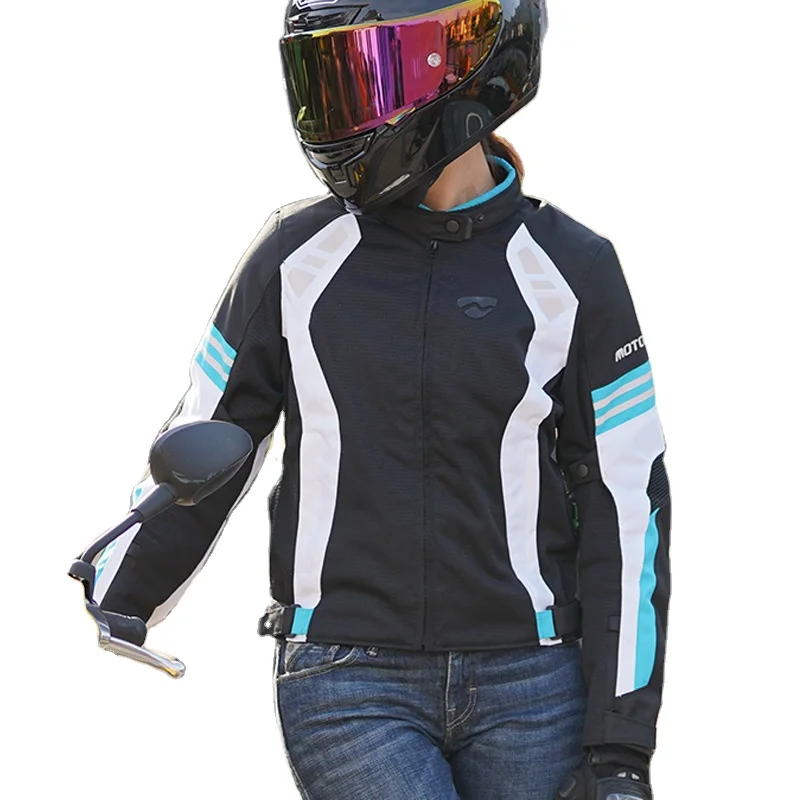Motorcycle cycling jacket clothes Four seasons jacket Personality casual rider racing suit anti-Fall female