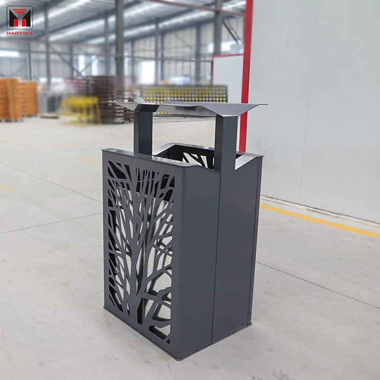 Factory Wholesale Price Waste Bin Public Street Trash Can Outside Municipal Outdoor Trash Bin Manufacturer