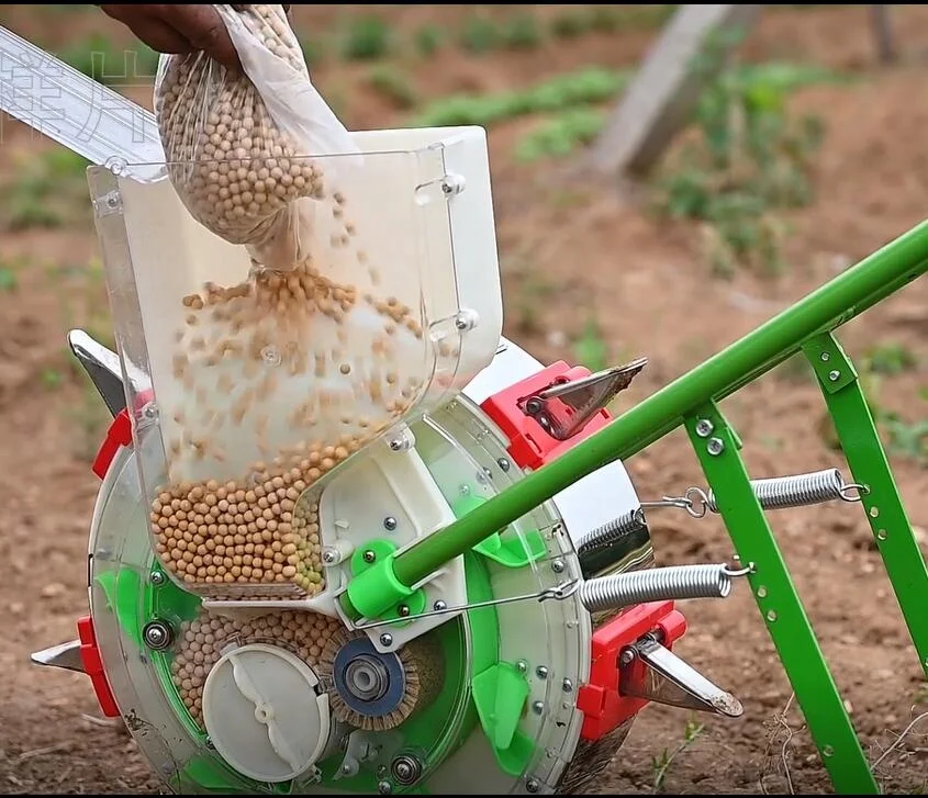 Portable farm use manual corn maize wheat seeding machine