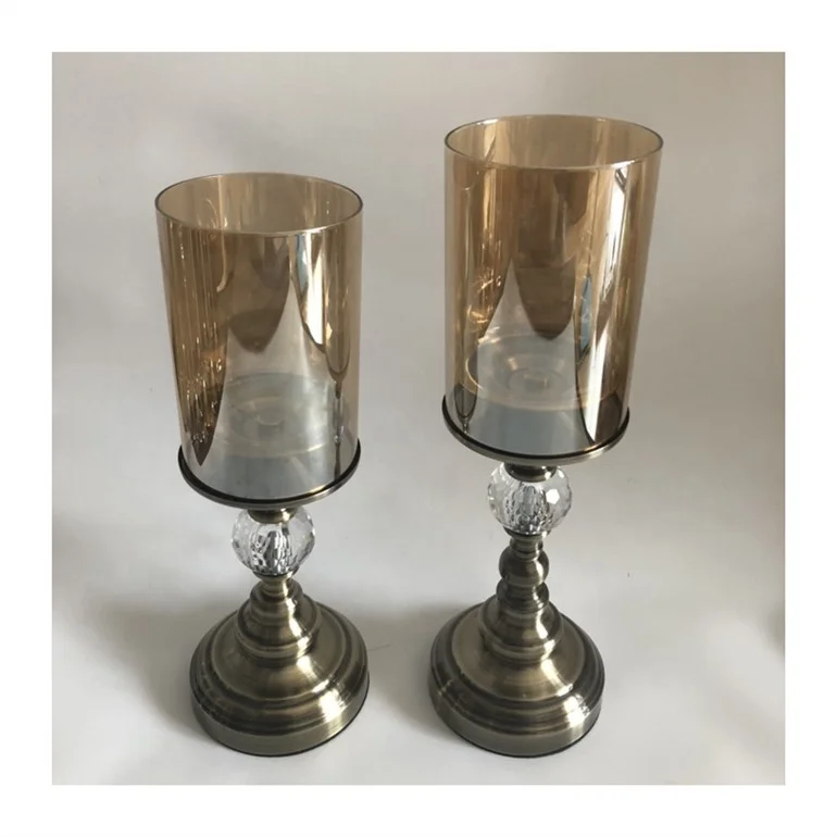 shiny gold candle holders centerpiece for wedding decorations