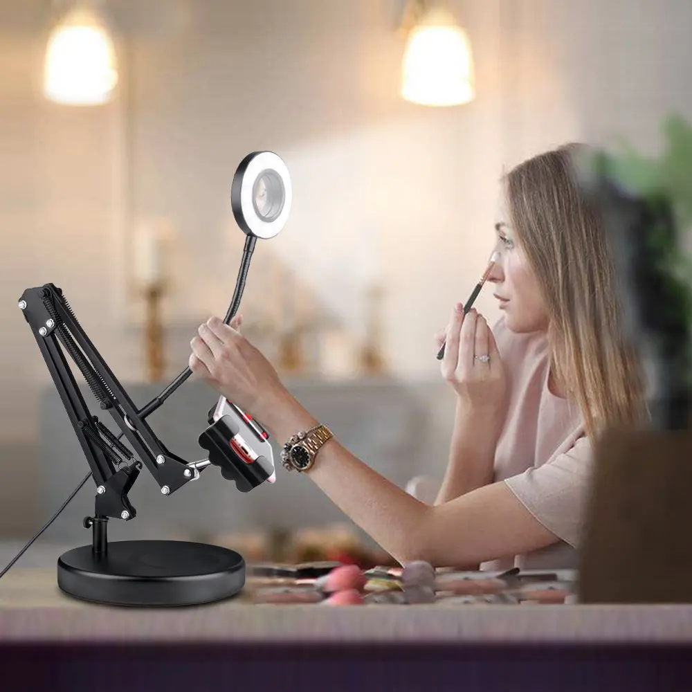 Смарт-аксессуары для телефона, USB Селфи, светодиодная кольцевая лампа 360 для видео в реальном времени, 2019