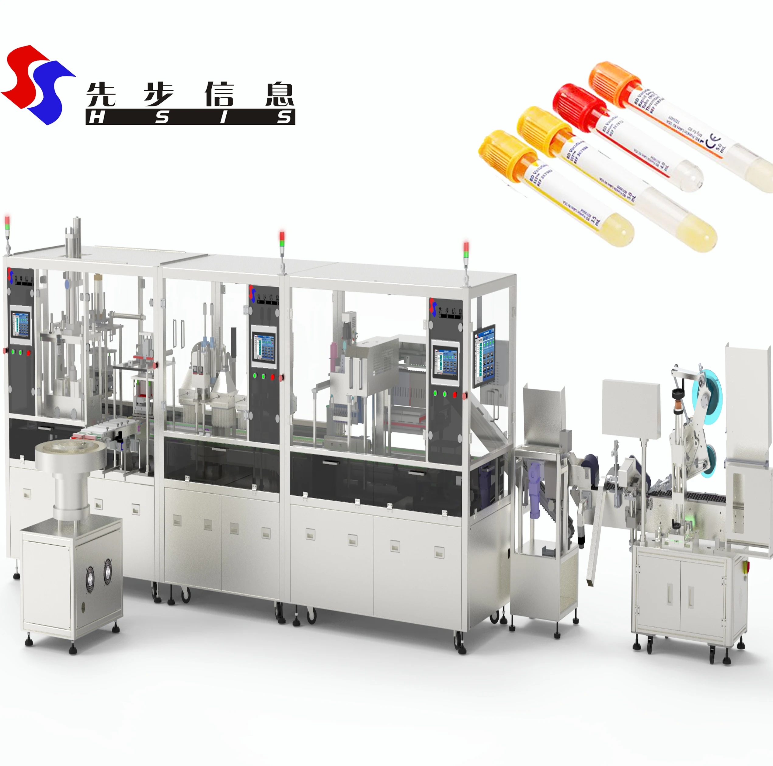 Полностью Автоматическая производственная линия, винтовая машина для закручивания пробирок крови