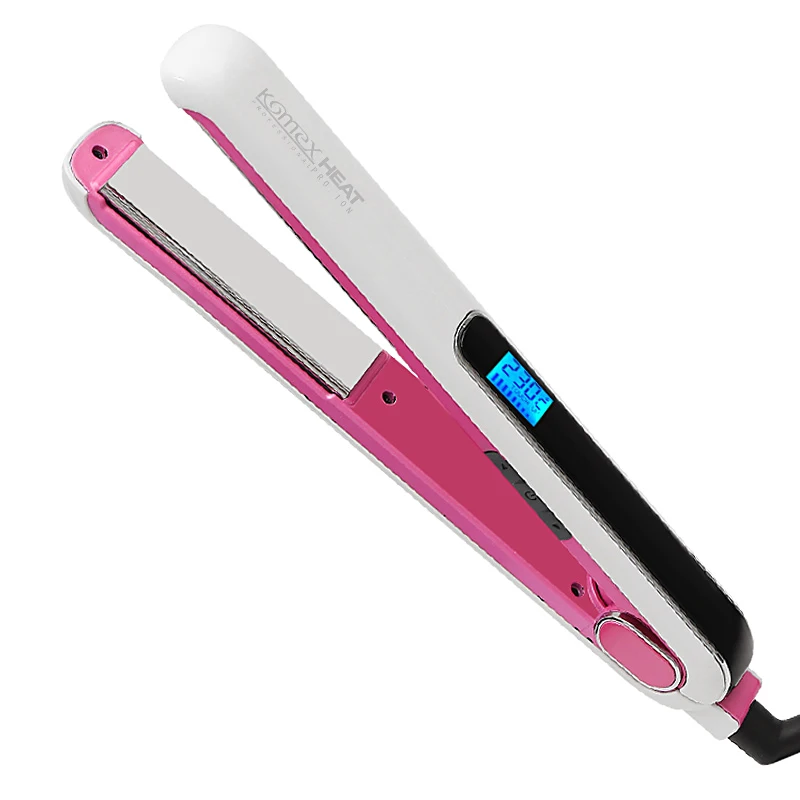 Выпрямитель для волос Komex Сага, модный плоский утюжок с цифровым ЖК-дисплеем и контролем температуры, 2020