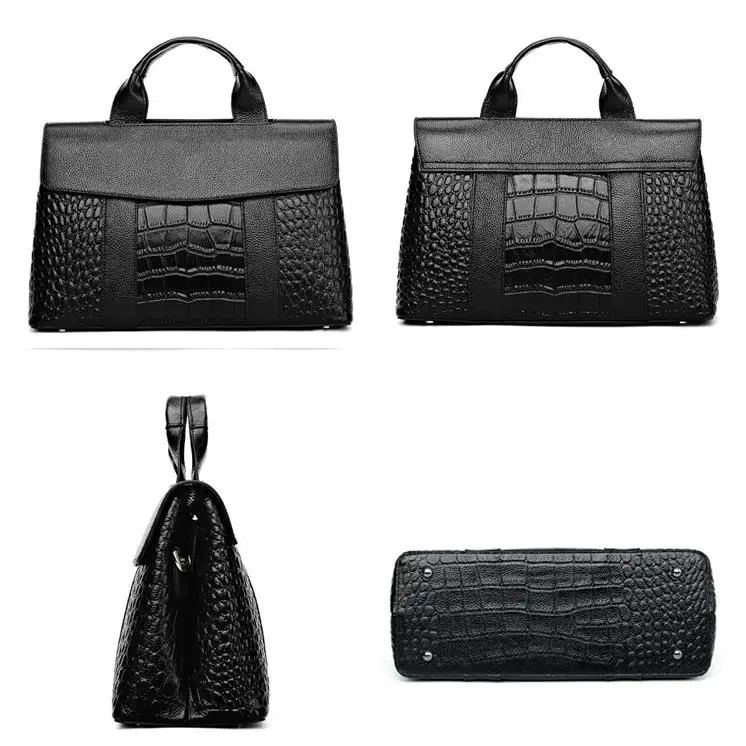 New Trendy Shoulder Bags Leather Alligator Ladies Handbag Women Bag Handbag Genuine Leather Handbags For Women Luxury