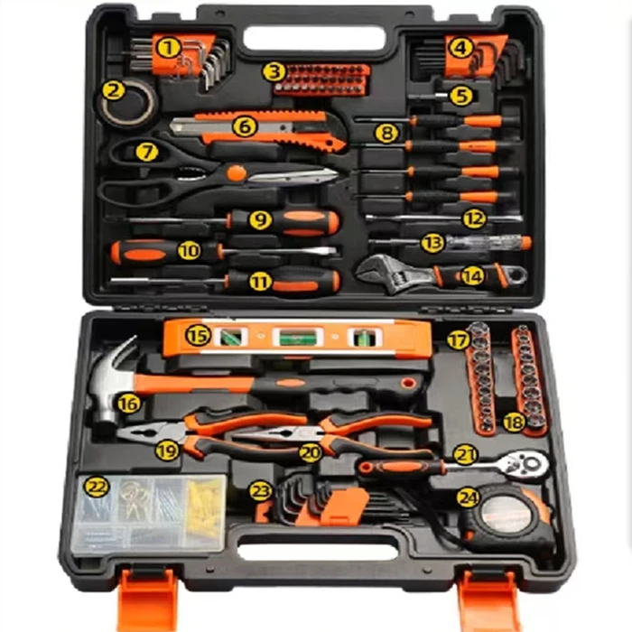 Household tool kit hardware toolbox electrician carpentry German maintenance tool kit