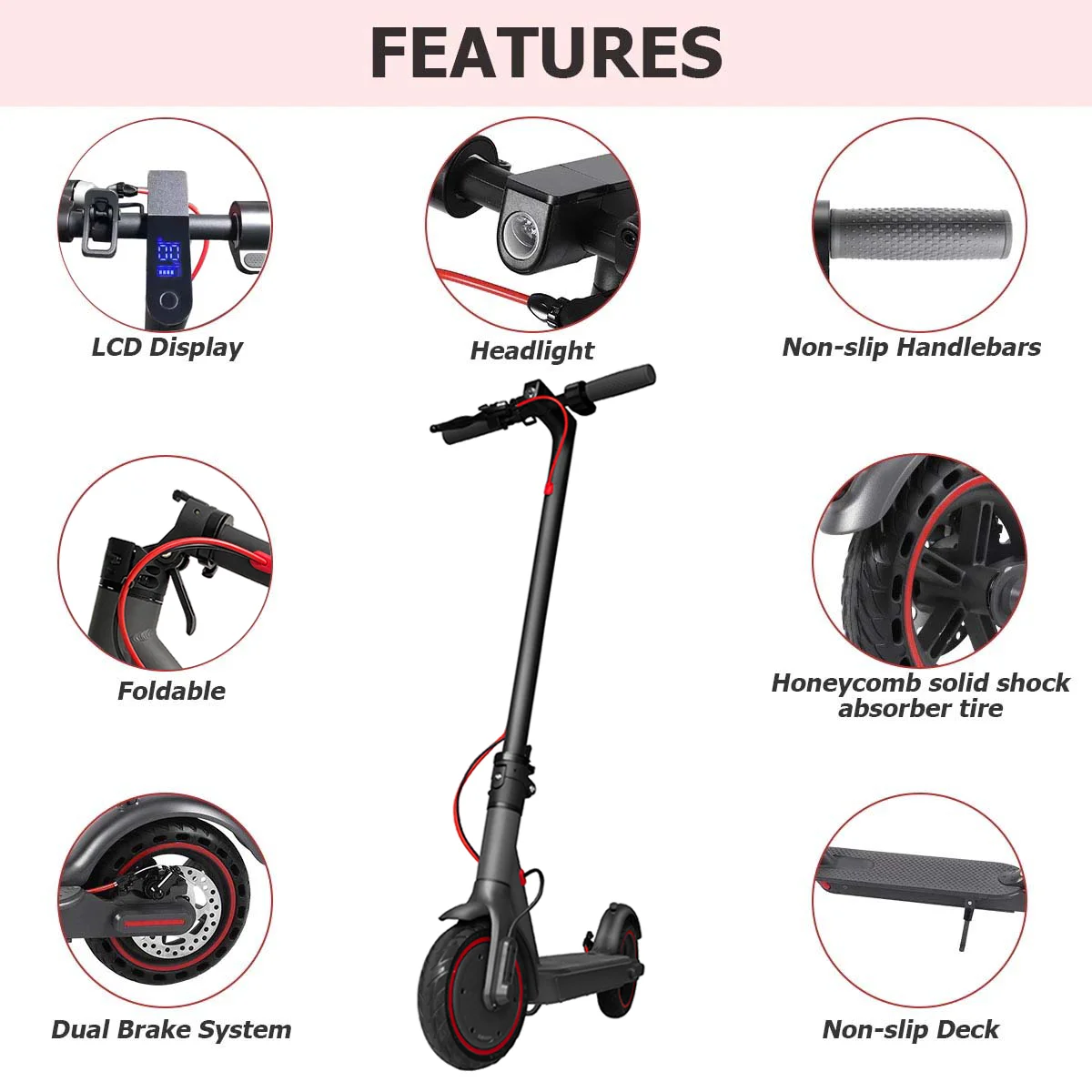 Eu Warehouse Kugo Scooter Best Quality Trick Scoter Ter Pedal Scoter Unisex H7 350W Motor (in Front Wheel) 36V Lithium Battery