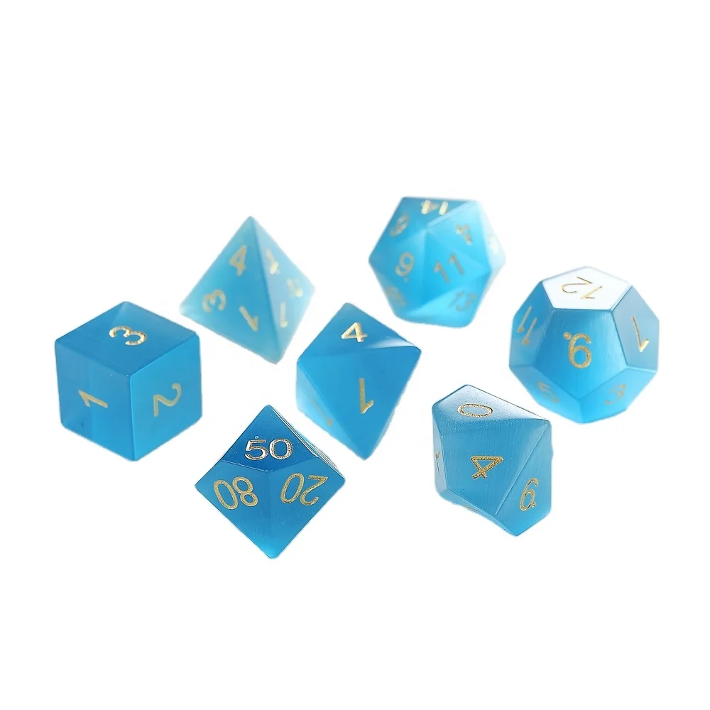 DND кости на заказ набор Кубков из драгоценных камней «кошачий глаз» для подземелий и драконов RPG