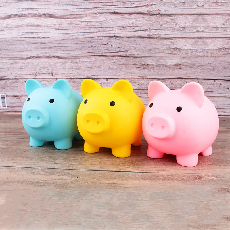 Cute Pig Shaped Money Saving Box Coin Bank Unbreakable Plastic Money Bank For Boys And Girls