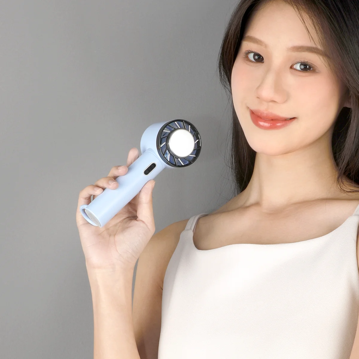 New semiconductor handheld cold compress fan, student dormitory outdoor portable mini cold compress desktop handheld fan WX625