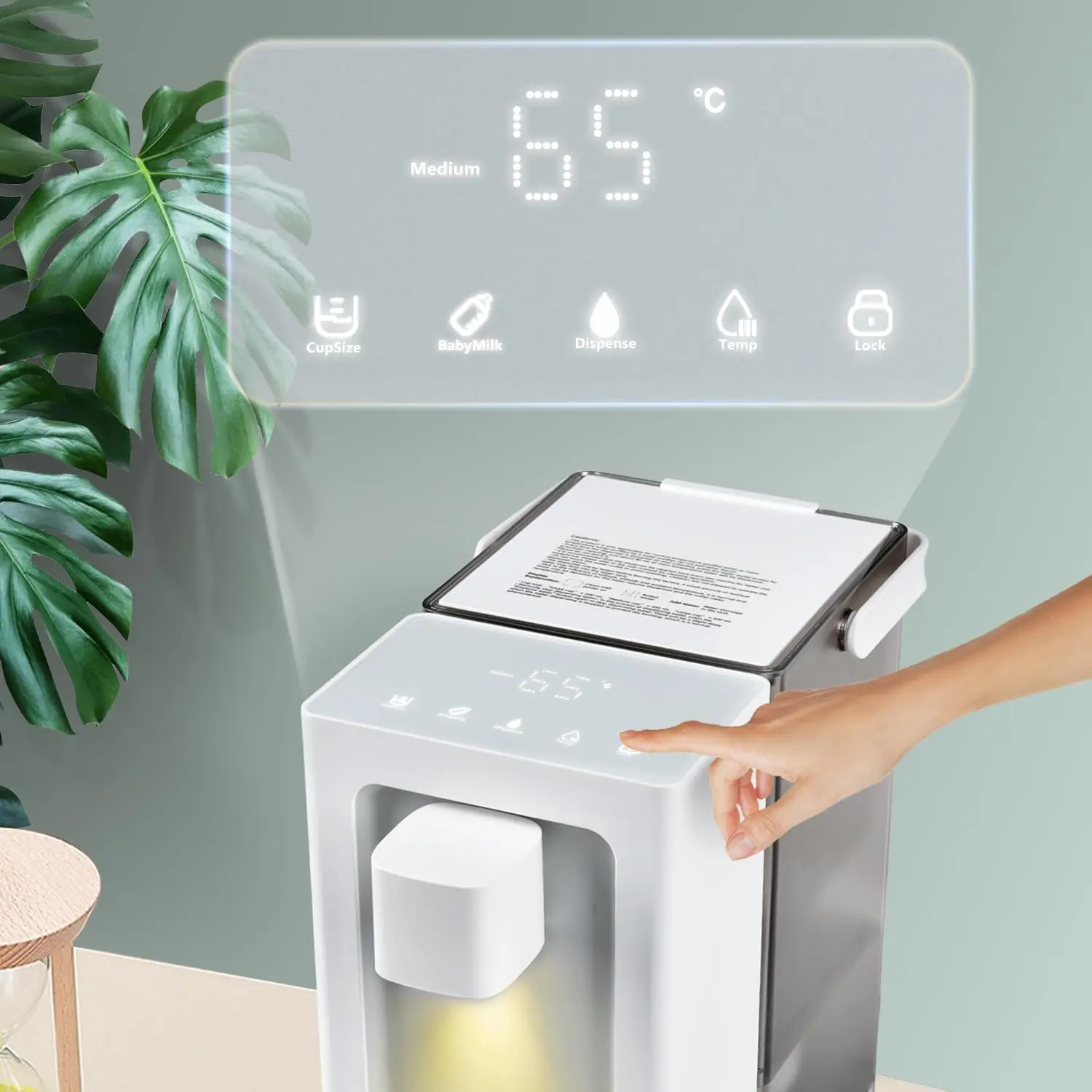 Portable Mini Electric Kettle Warm Hot Water Dispenser Instant Heating Travel Gallon Drinking Bottle Switch Pump Tap Boiler