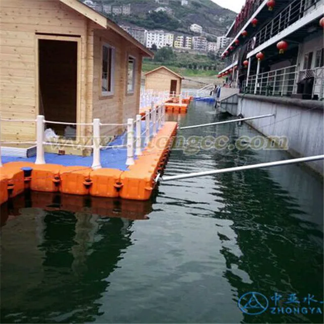 Easy installation docks boat marina floating pontoon for jet ski plastic boat lift floating pontoon yacht dock
