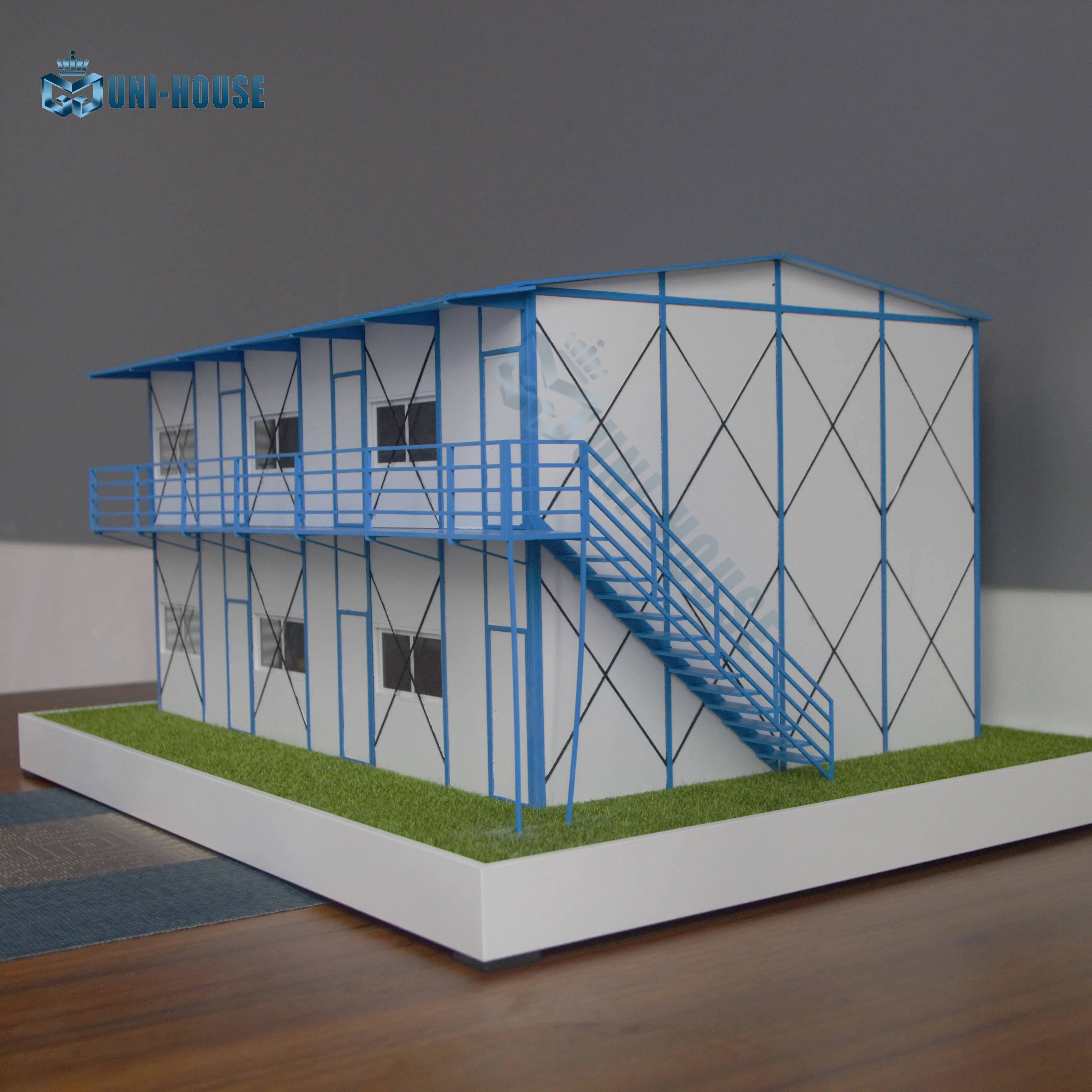 Steel Structure Modular  construction site Houses DormitoryK Type Prefabricated container House model sale