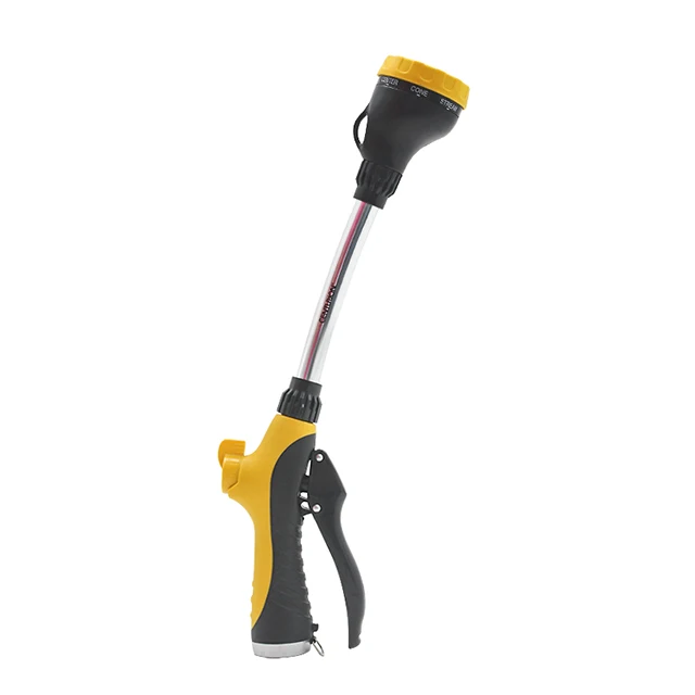 Lexia 15 Inch 8 Patterns Long Hose Nozzle Sprayer Garden Hose Wands For Patio Lawn Garden