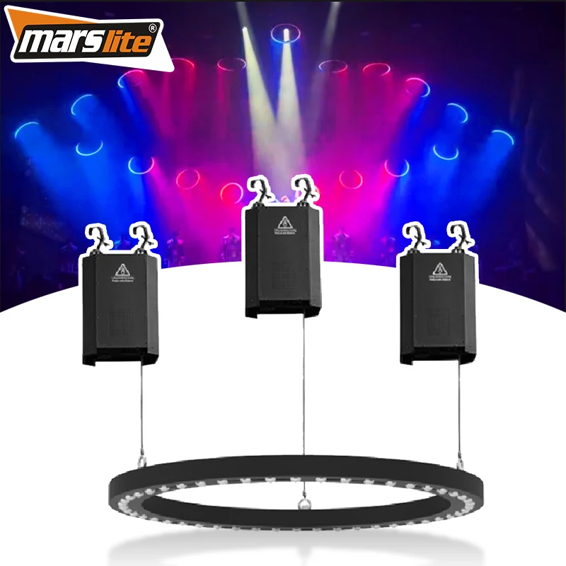 Winch Led Kinetic Lighting Kinetic Beam Ring Stage Lighting Equipment 48*15w Kinetic LED Ring for DJ Disco Bar Night Club