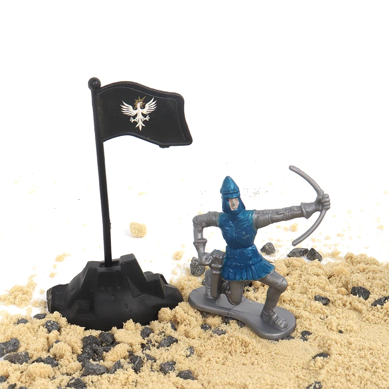 Ancient cavalry suit 16-18PCS 5.5-8.5cm scale PE 2 colours Ancient Soldiers and Troops Vehicle Set for play kids 8+