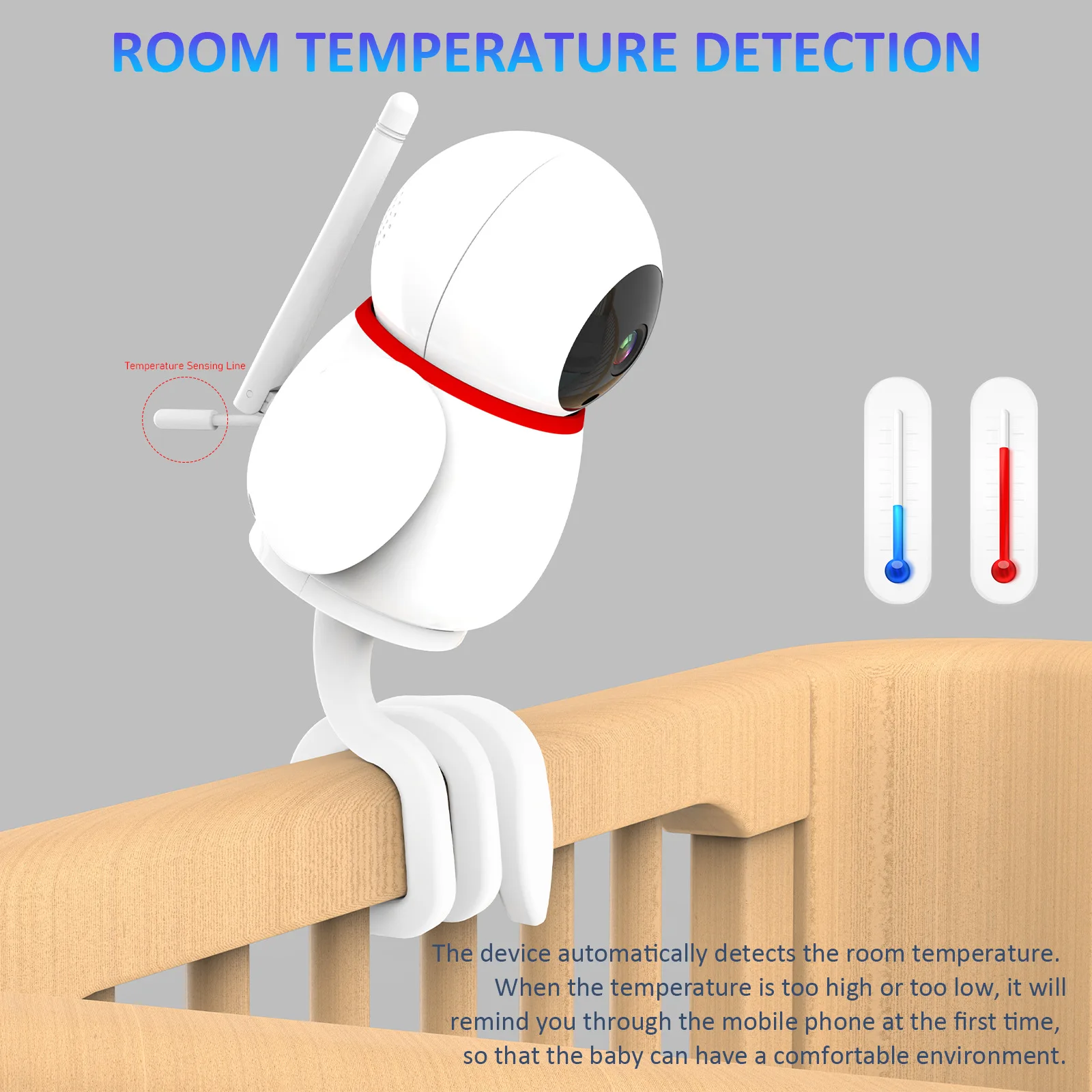 Baby Monitor Wifi Little penguin Monitor Remote Pan Tilt Night Vision Talk