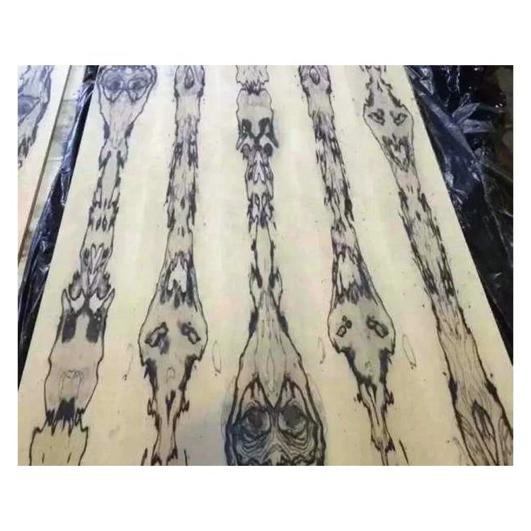 New Item crown Black And White Macassar Mexico Ebony Veneer sheet engineered wood veneer