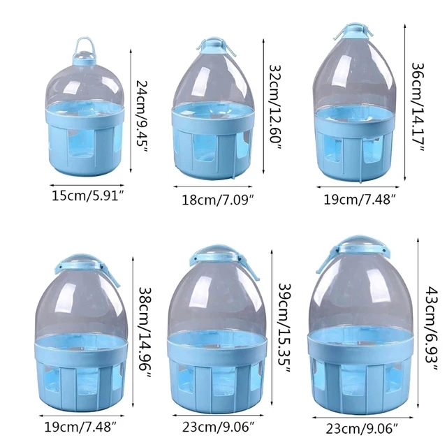 Automatic Pet Bird Supplies Durable Plastic 2L-12L Pigeon Water Feeder Dove Drinker and Bird Waterer for Feeding