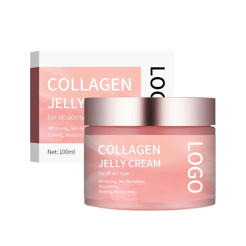 Customized Private Label Oem Anti Aging Wrinkle Moisturizer Whitening Lightening Collagen Jelly Face Cream For Dark Spots