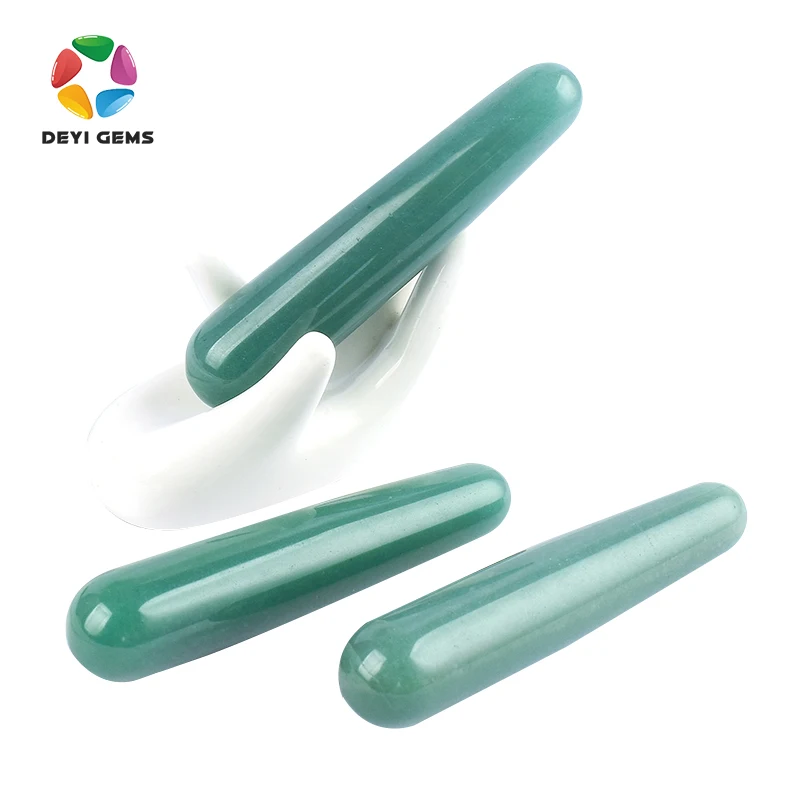 
Best Seller Jade wands Wholesale 100% Natural Green Aventurine Yoni Wand for Women Kegel Exercise 