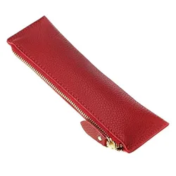PU Leather Custom Pen Case Single Pen Storage Bag Retro Gift Stationery Pen Case Protection Pouch