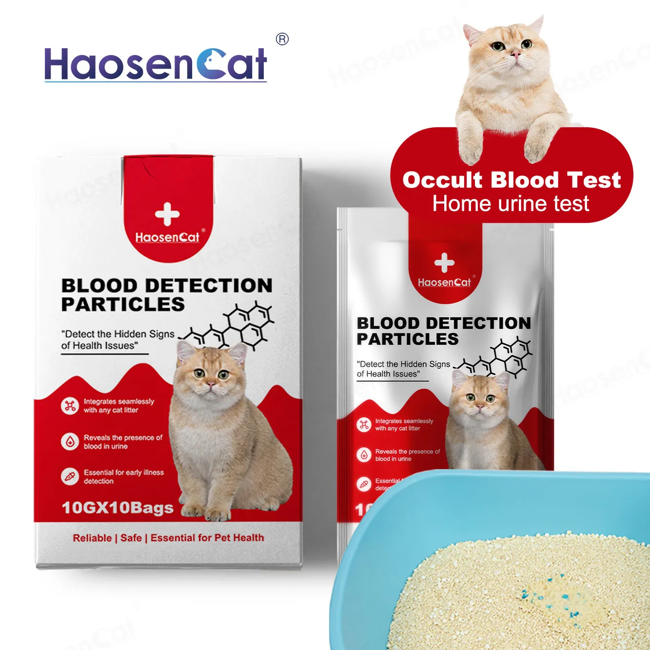 Advanced Health Monitoring Easy to Use Hematuria Indicator Granules for Cat Litter