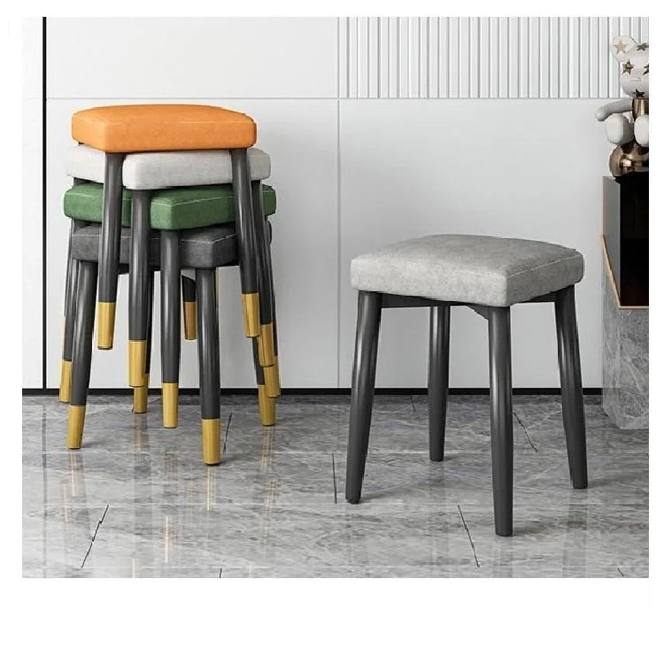 European Bar Beautiful Design Salon Beauty Metal Leg Stool Counter Chairs for Kitchen Restaurant Cafe