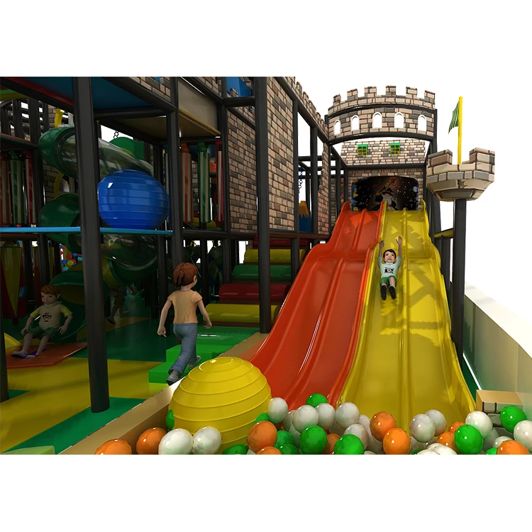 Cowboy Soft Play Games Naughty Neverland Toys Amusement Park Bouncing Castle Slide Indoor Playground Equipment For Kids