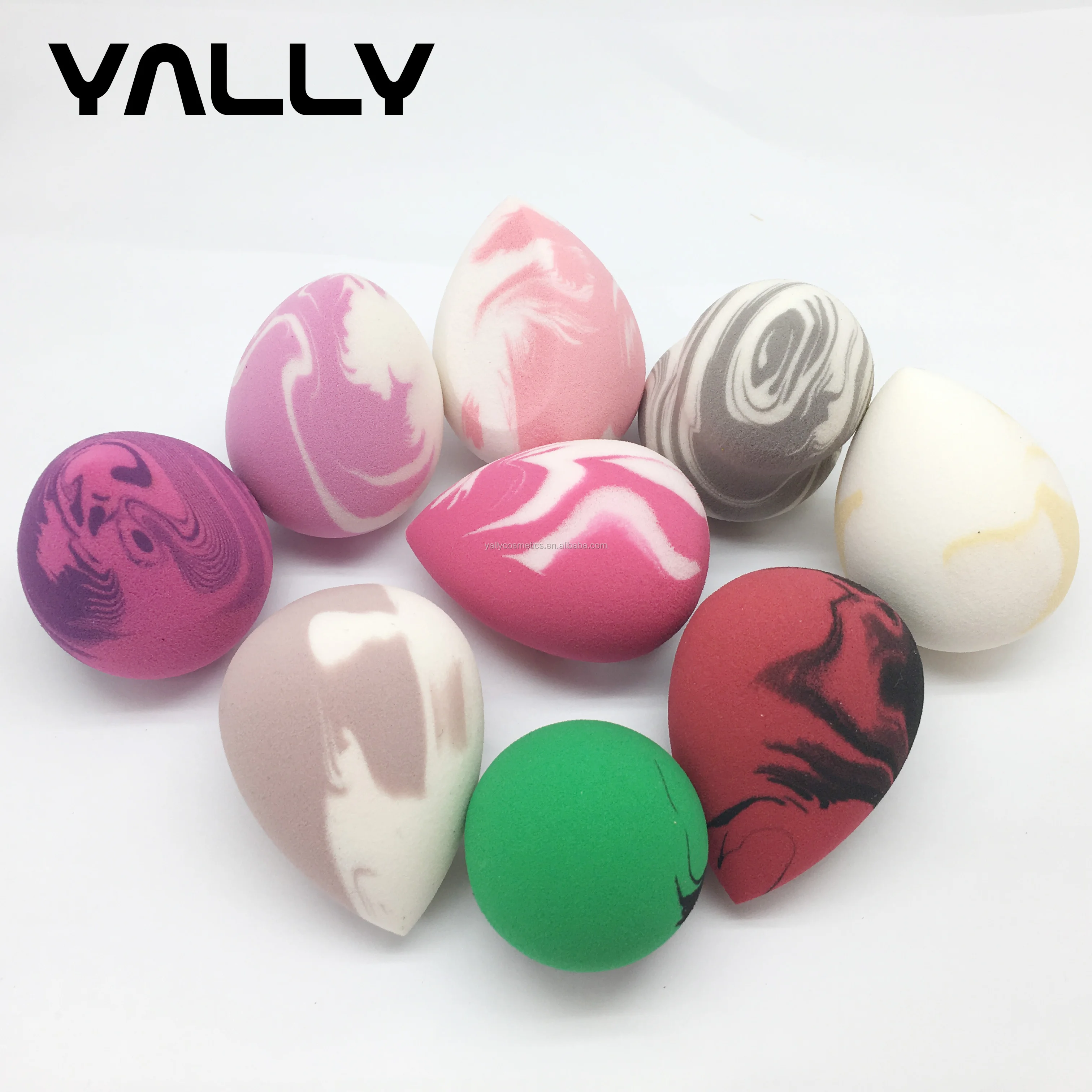 Yally washable latex free beauty make up sponge blender marble makeup sponge