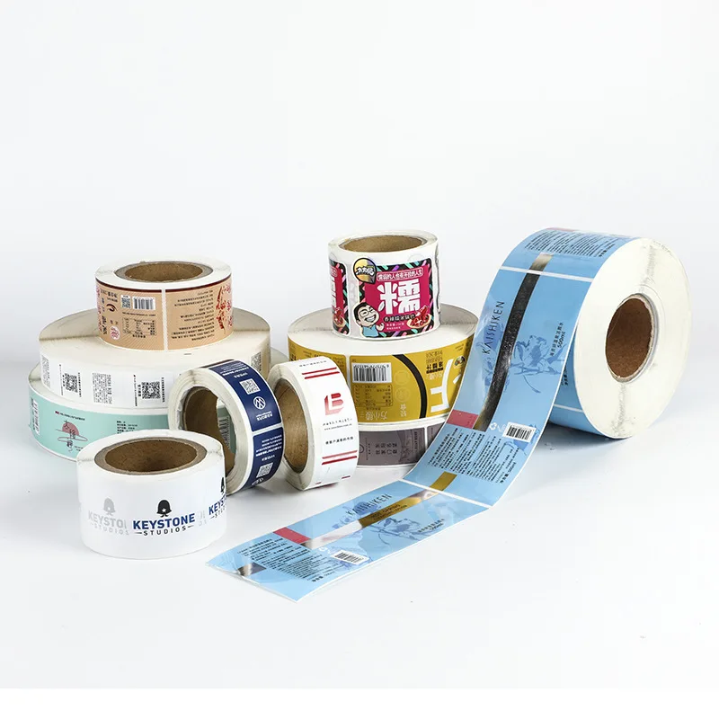 Custom Size Printing Thermal Fba Label Sticker Bar Code Paper Self Adhesive Semi Gloss Label Sticker