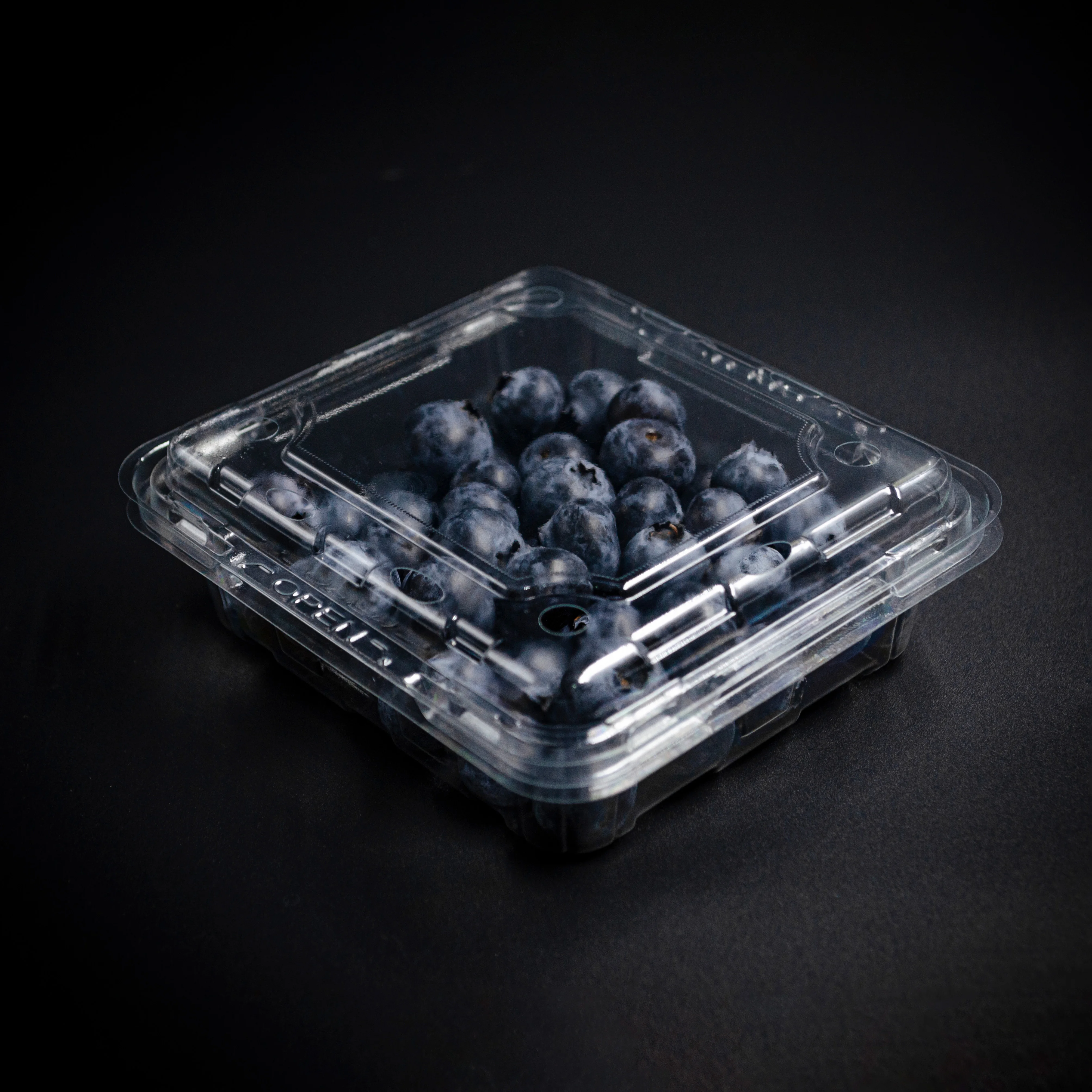 Food Packaging Box Plastic Fruit Box PET Disposable RPET Blueberry Food Grade Recyclable Tomato Fruit Blister Box