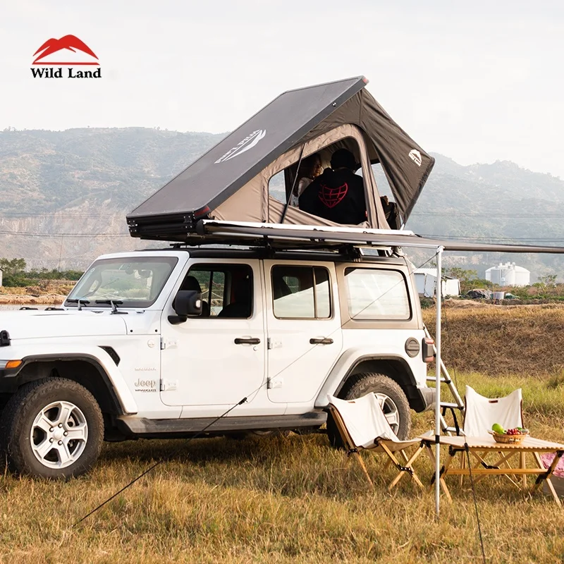 Wild Land Bush Cruiser New hard shell top roof tent in honeycomb aluminum with detachable roof bars for cargo car roof tents