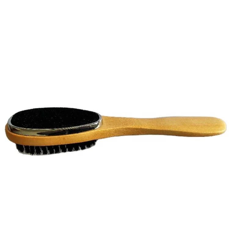 Hot Sale Magic Clothes Wooden Handle 3 in 1 Shoe Cleaning Brush With Shoe Horn