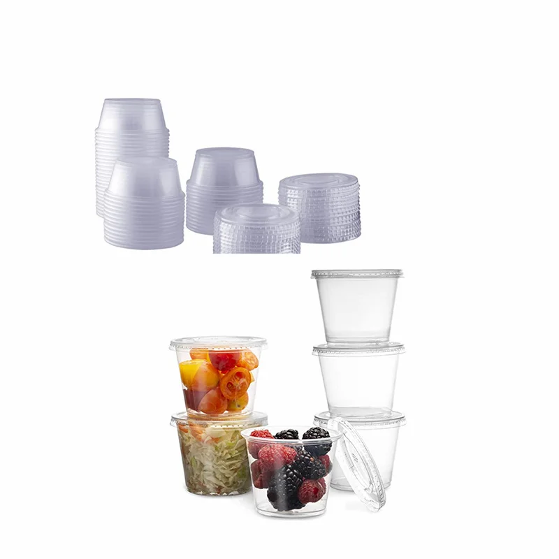 Small Seasoning Cup Takeaway Soy Cup With Lid Disposable Sauce Contain PP sauce Cup