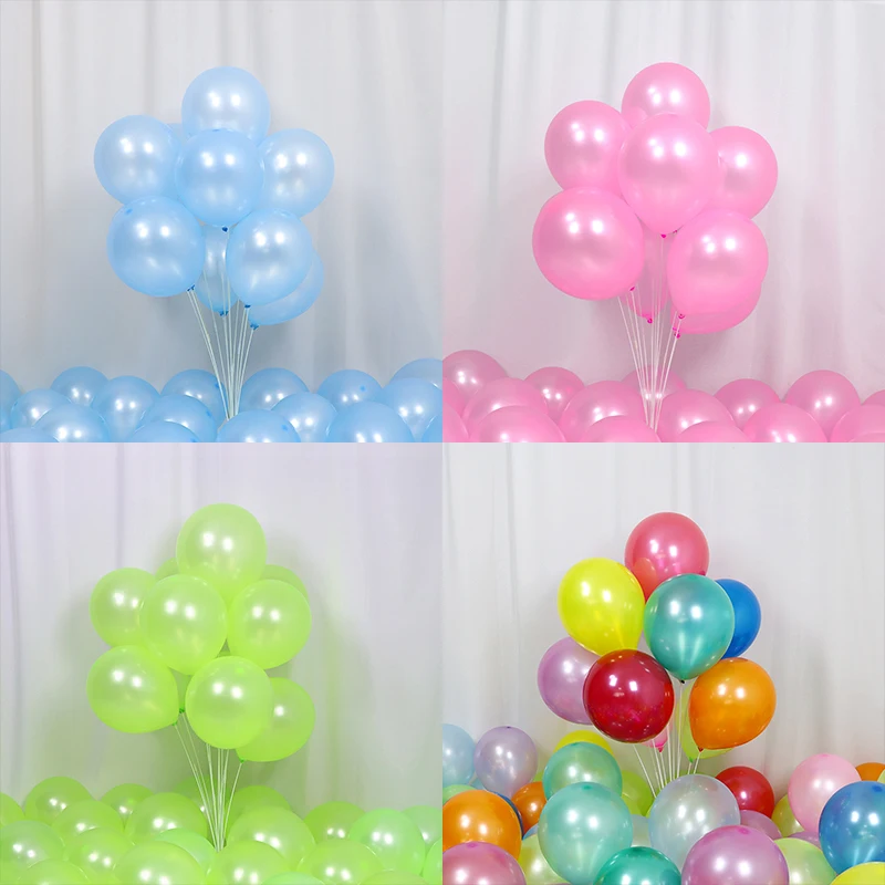 100pcs Metallic Colour Pearl Color Latex 10 Inch 1.5g Party Decoration Balloons For Wholesale Retail