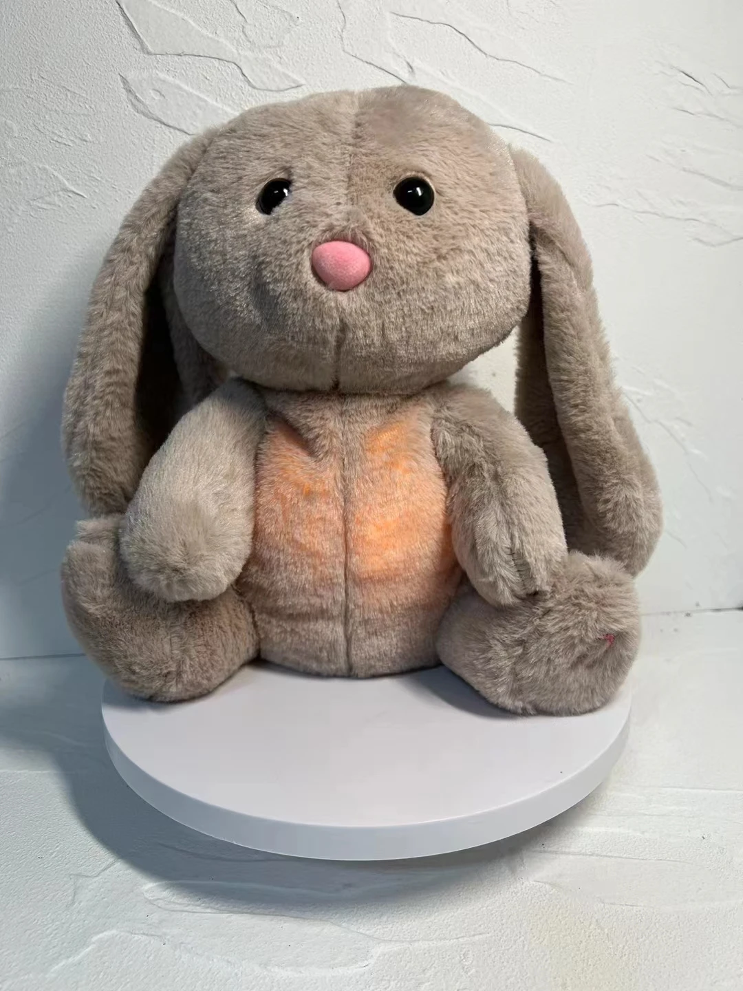 Sleep Plush Bear Toys Gift Newborn Breathing Animals Ears Moving Music Appease Gift Breathing with Light Sound