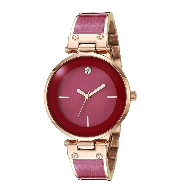 Tophill Custom Hip Hop Gold Plated Hip Hop Iced Out Micro Diamond Luxury Stainless Steel Jewelry Women Wrist Quartz Watches