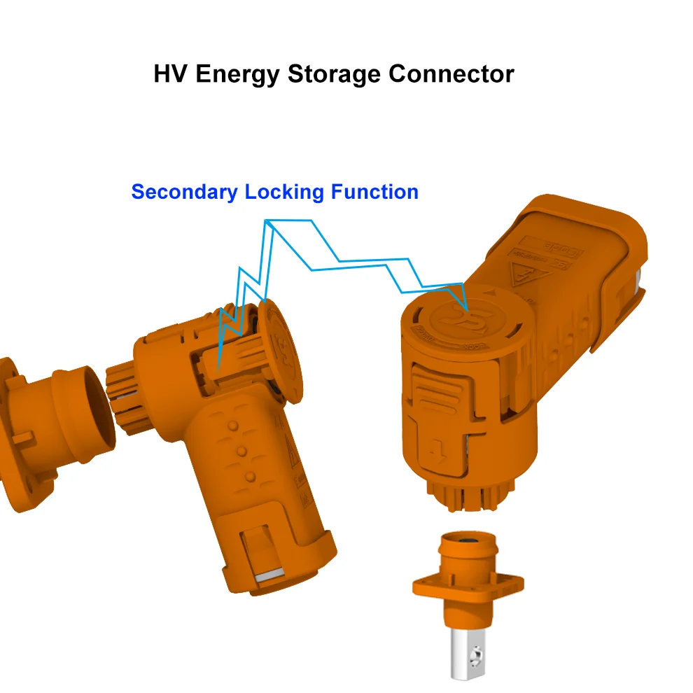 8mm Pin 35mm2 Power Cable High Current Dc Voltage Plug With Jack Energy Storage Connector