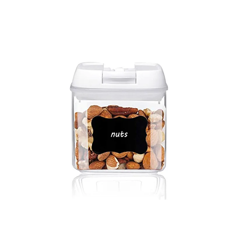 clear Cereal Seal Pot Dry Food BPA free Food grade storage bin Air Tight Easy Open Lids