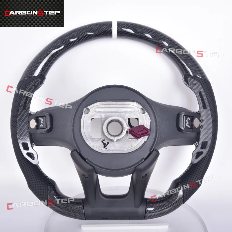 For Mercedes Benz W205 AMG W124 CLA C63s S550 C63 AMG GT SL500 G63 SLK R172 GLE63 W220 W166 E53 Carbon Fiber Steering Wheel