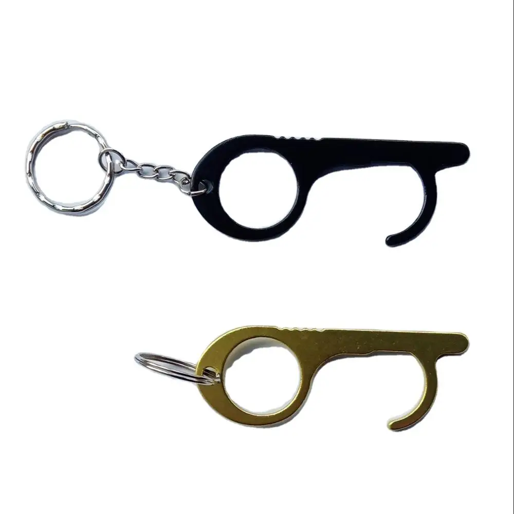 EDC no touch  portable door handle opener safety metal lanyard designers keychain