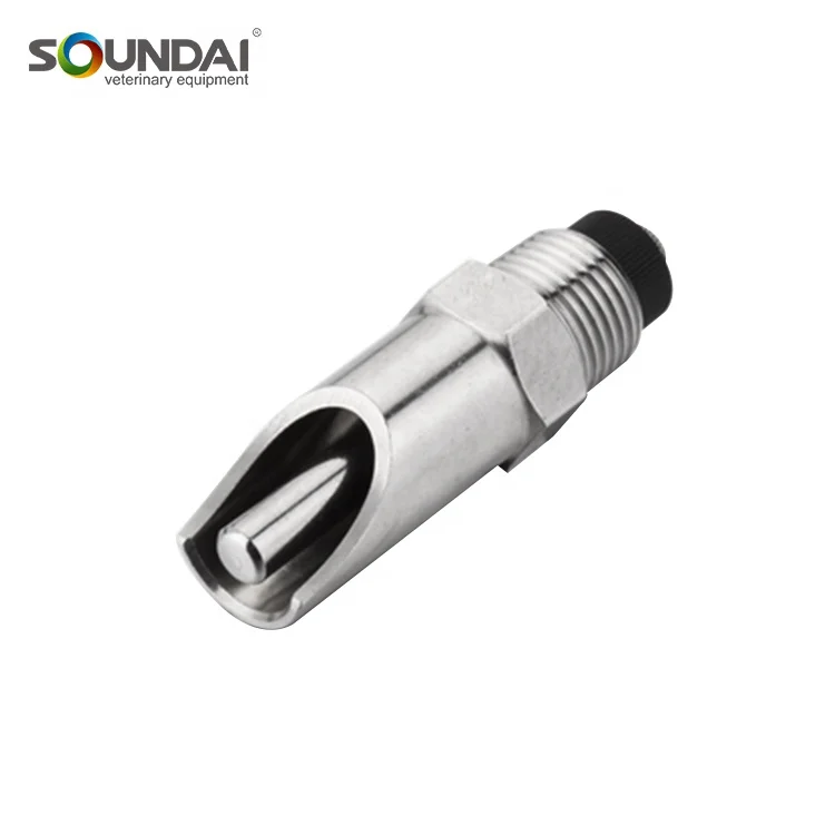 Customized Thread Stainless Steel Rabbit Pig Nipple Drinker For Cattle