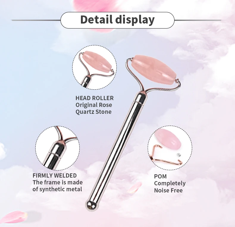 
Anti-aging Natural Rose Pink Jade Roller Facial Jade Pink Gua Sha Massage Set 