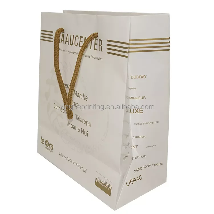 Custom Luxury Paper Bag Boutique Retail Clothing Packaging Shopping Bag Gift Bag