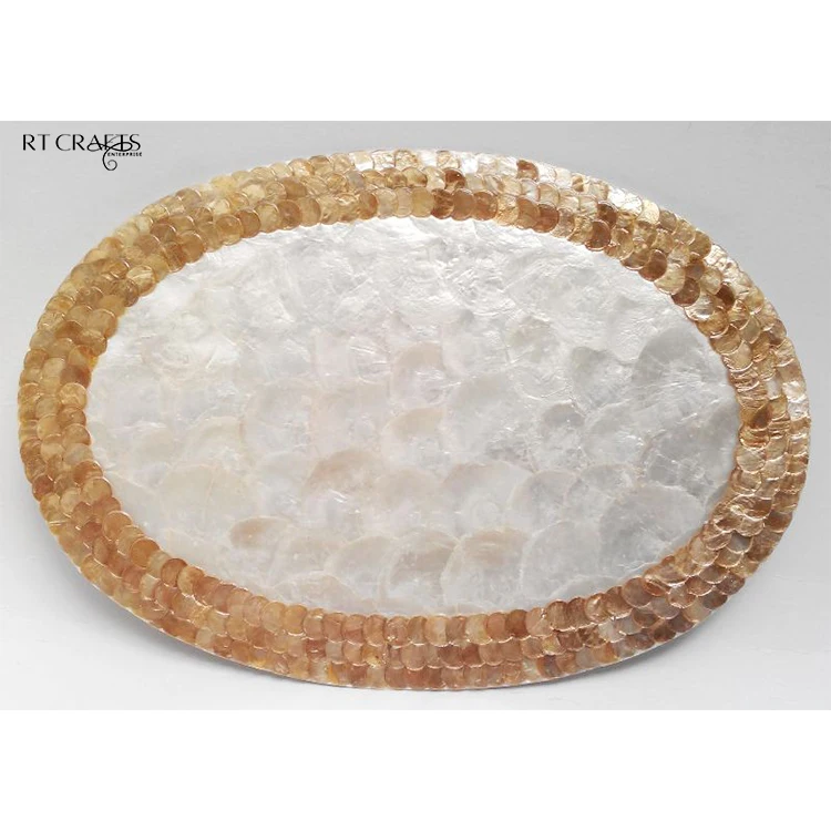 Handmade Custom Designs Capiz Placemat Natural Tableware Decorative Dining Table Craft Handicrafts