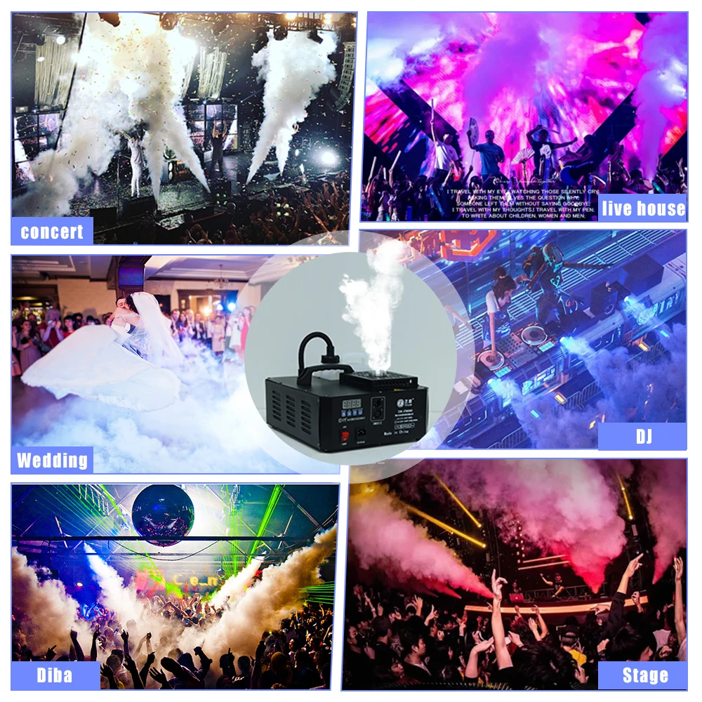 1500W LED Smoke Machine Hot Sale Smoke Machine For Wedding Bar Party Stage No Lighting Effect